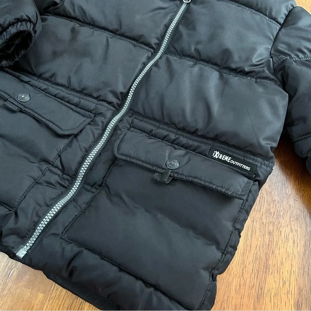 iXtreme Black Puffer Jacket | Boys Size 7 | Fleece Lined Winter Coat